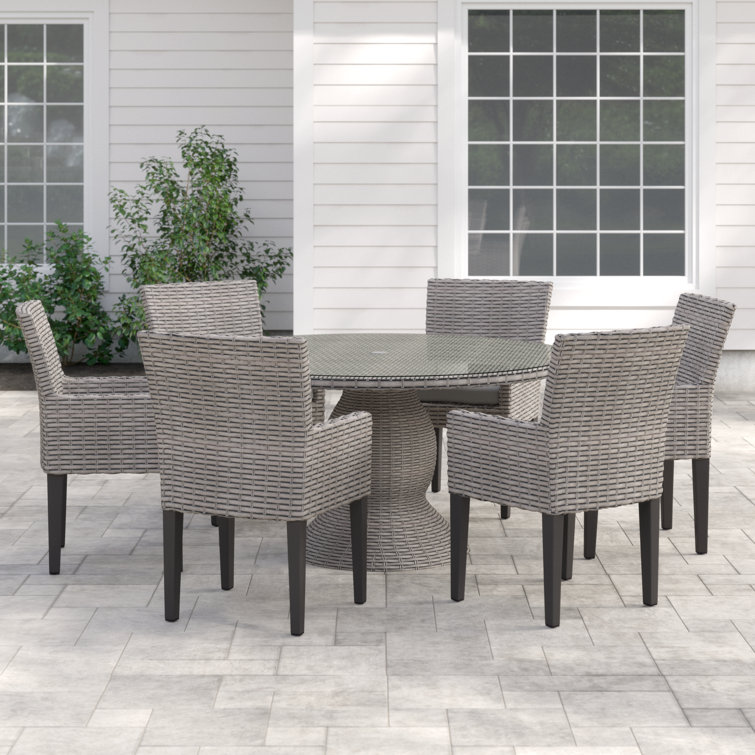 Rochford 6 Person Round Outdoor Dining Set